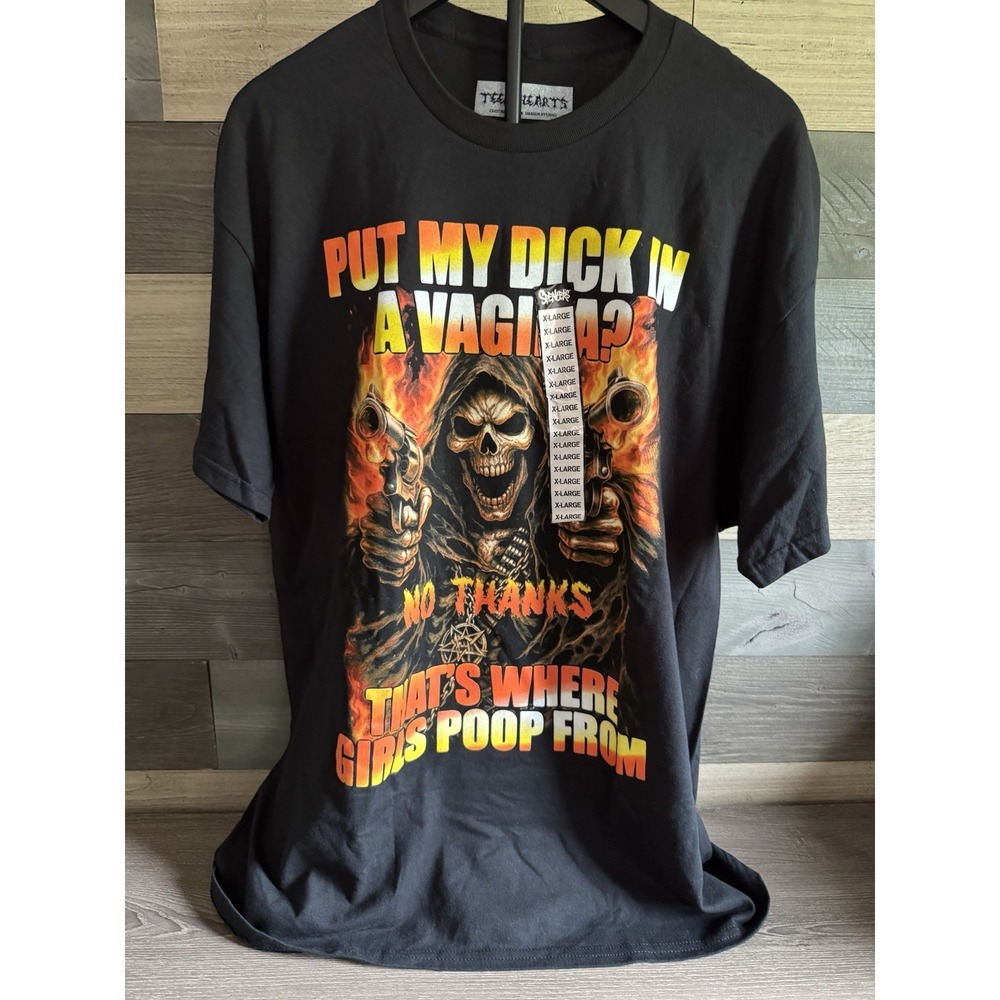 Spencer's Men's Size XL Black‎ "Put My D**k In A V*g*na That's Where Girls P**p"